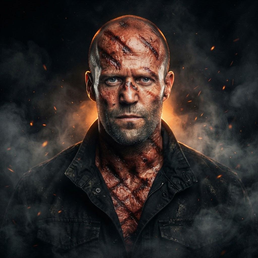 Jason Steakham standing in smoke